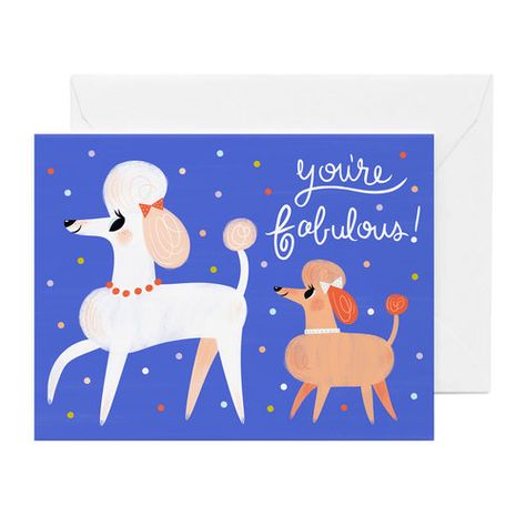 Dog Grooming Diy, Mothersday Cards, 21st Birthday Cards, Birthday Card Design, Beautiful Greeting Cards, Dog Cards, Notecard Set, Mother's Day Card, Vintage Children's Books