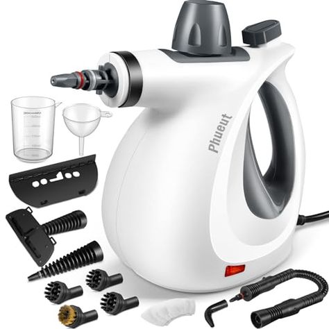 Limited-time deal: Phueut Pressurized Handheld Multi-Surface Natural Steam Cleaner with 12 pcs Accessories, Multi-Purpose Steamer for Home Use, Steamer for Cleaning Floor, Upholstery, Grout and Car1 Steamer For Cleaning, Messy House, Steam Cleaner, Steam Cleaners, Grout, Floor Cleaner, Cleaning Supplies, Limited Time, Steam