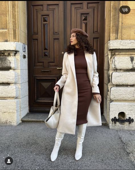 Winter Church Outfits For Women Classy, Modest Church Outfits Winter, Outfit With Tall Boots, Winter Church Outfits For Women, Plus Size Chic Outfits, Staying Warm In Winter, Fall Cute Outfits, Casual Elegant Outfits, Fall Coat Outfit