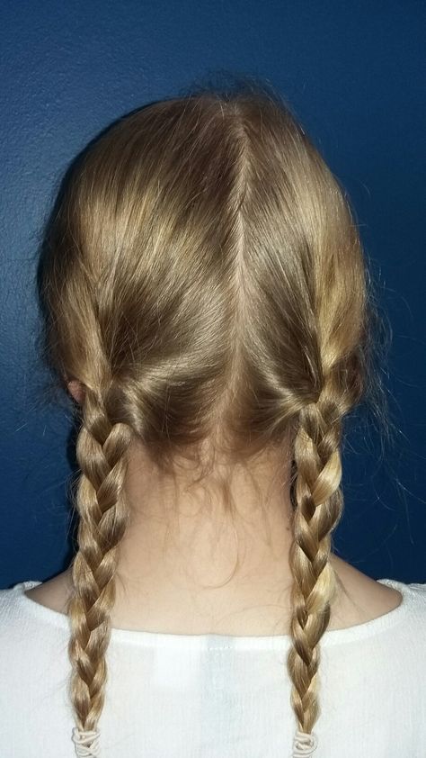 Two French Plaits Two Plaits, French Plaits, French Plait, Quick Hairstyles, Plaits, Straight Hair, Straight Hairstyles, Bobby Pins, Hair Accessories