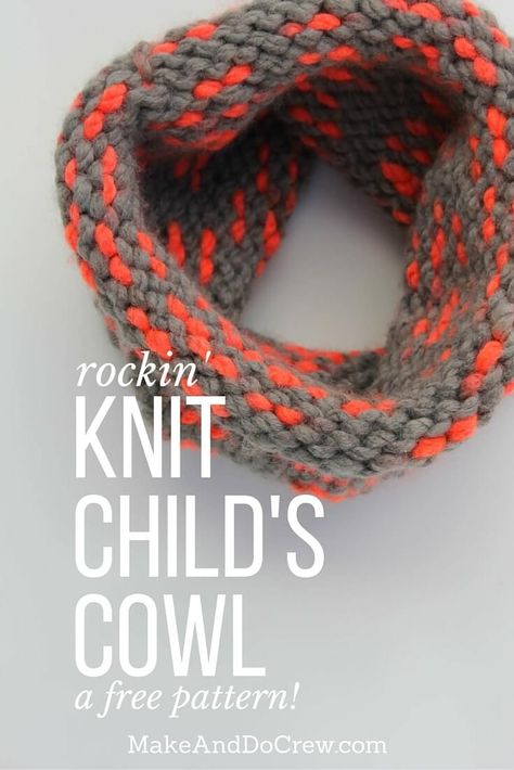 Crochet Poncho Patterns Kids, Knitting Cowl, Diy Infinity Scarf, Knitting Creations, Charity Ideas, Knit Cowl Pattern Free, Crochet Cowl Free Pattern, Kids Knitting, Knitted Cowl