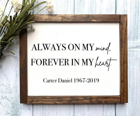 Memorial Wall In Home Diy, Custom Handwriting Gifts, Stained Trim, In Loving Memory Gifts, Handprint Gifts, Memorial Ideas, Memorial Wall, Memory Wall, Personalized Memorial Gifts