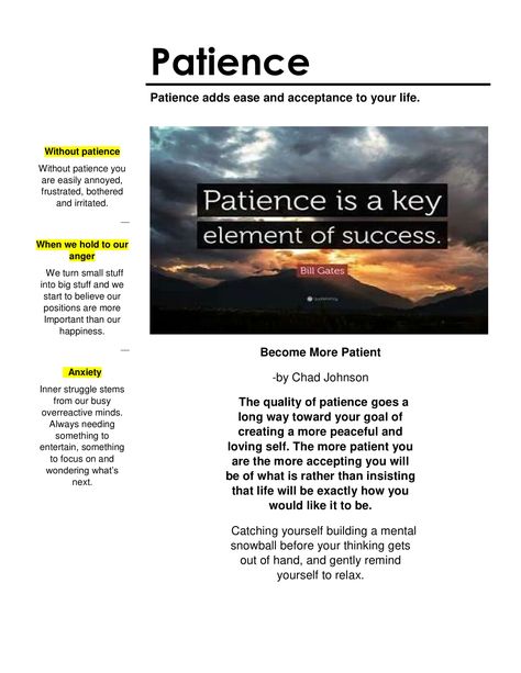 How To Practice Patience, Mind Shift, Practicing Patience, Happy Mindset, Practice Patience, Learning Patience, Be Patience, Power Of Now, Mental State