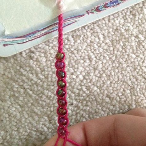 Beaded Braid bracelet tutorial | BraceletBook Braid Bracelet Tutorial, Threaded Bracelets, Braided Bracelet Tutorial, Seed Bead Daisy, Embroidery Thread Bracelets, Bead Daisy, Bracelet Making Tutorial, Friendship Bracelet Tutorial, Seed Bead Bracelets Tutorials