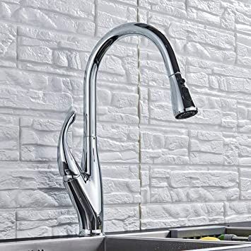 Spring Kitchen Faucet Pull Out Sprayer Single Handle Mixer Tap Sink Faucet 360 Rotation Kitchen Faucets Chrome Kitchen Faucet, Black Kitchen Faucets, Kitchen Pulls, High Quality Kitchen, Water Faucet, Basin Sink, Kitchen Sink Faucets, Washing Dishes, Kitchen Taps