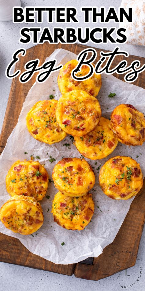 Starbucks Egg Bites Recipe, Starbucks Egg Bites, Egg Bites Recipe, Salad Pasta, Egg Muffins, Egg Bites, Breakfast Meal Prep, Recipes Breakfast, Breakfast Recipes Casserole