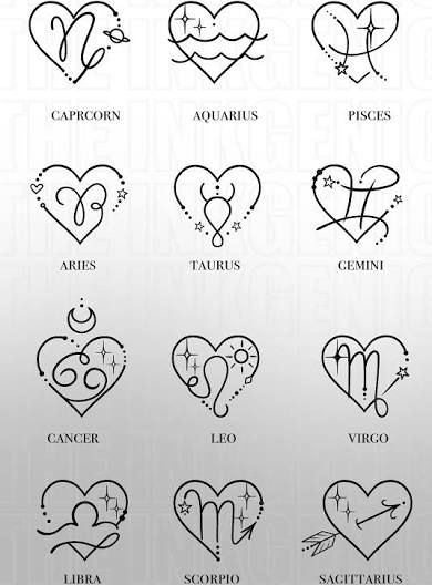 Horoscope Tattoos, Zodiac Sign Tattoos, Zodiac Tattoos, Pretty Tattoos For Women, Dope Tattoos For Women, Zodiac Tattoo, The Zodiac Signs, Cute Tattoos For Women, 캐릭터 드로잉