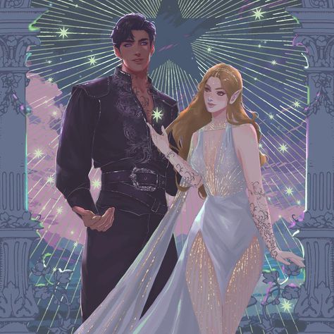 Gianny Filizzola ☾ | Starfall ✨ Rhys y Feyra para un proyecto nuevo que pronto les compartiré 🙌🏻 #rhysandfeyre #rhysand #acotar #bookstagram #fanart... | Instagram Court Of Thorns And Roses Feyre, A Court Of Thorns And Roses Spicy Scenes, Acomaf Fanart Feysand, Feysand Art, The Court Of Thorns And Roses, A Court Of Frost And Starlight, Rhysand And Feyre Fanart, Starfall Acomaf, A Court Of Thorns And Roses