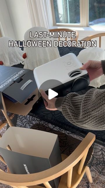 Chelsea Faulkner Vittatoe on Instagram: "Midnight margaritas anyone? ✨ I’ve been eyeing this Amazon projector for a while and finally added it to cart after seeing this fun Halloween decor idea from @houseandhens 🧙🏼‍♀️ But the best part? Once it was time for bed, I pointed the projector at the wall and my son picked out a movie to watch!

Comment WITCH and I’ll send you the links to everything I used to make this magic come to life. ⬇ https://liketk.it/4Utdr

Pro tips:
1. Measure your window before buying the plastic tablecloth. I had to fill the empty space with blankets. 😅 
2. This projector is compatible to the iPad/iphone/Mac but you have to buy an adapter separately (linked on my LTK)." Amazon Projector, Midnight Margaritas, Halloween Food Crafts, The Projector, Time For Bed, Movie To Watch, Fun Halloween Decor, Plastic Tablecloth, Empty Spaces