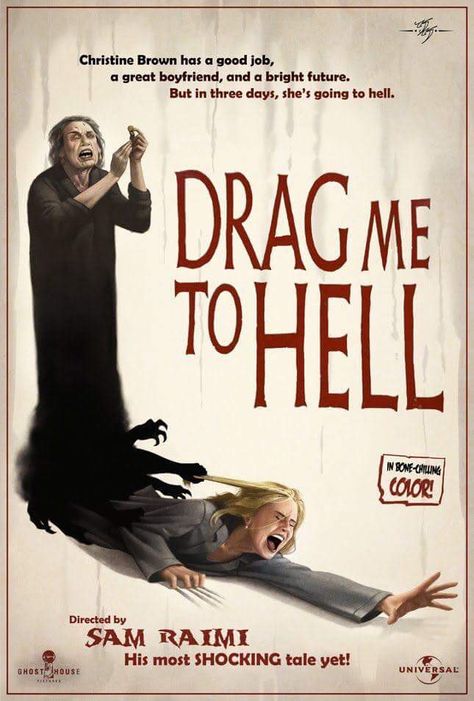 Horror Movie Poster Art : Drag Me To Hell 2009 Alison Lohman, Drag Me To Hell, Horror Fanatic, Sam Raimi, Movie Artwork, Horror Posters, Movie Covers, Horror Movie Art, Horror Show