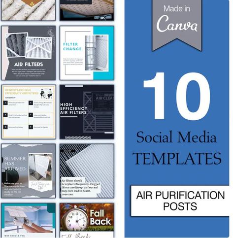 HVAC Company Templates that focus on Air Purification and Filter Replacements Hvac Marketing, Social Media Summer, Company Check, Inspection Checklist, Hvac Filters, Hvac Company, Filter Air, Star Words, Social Media Templates