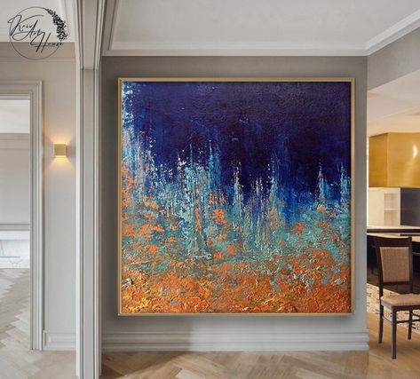 Extra groot abstract schilderij, extra groot schilderij, blauw abstract schilderij, Xl schilderij, kunst aan de muur, kunst aan de grote muur, abstracte kunst Productcode:-1124 • 100% originele handgemaakte schilderijen • Gebruik van olie-acrylverf • Spoedverzending binnen 3-5 dagen wereldwijd • Giant Painting, Painterly Art, Flower Painting On Canvas, Easy Flower Painting, Christmas Paintings On Canvas, Canvas For Beginners, Texture Painting On Canvas, Small Canvas Paintings, Blue Abstract Painting