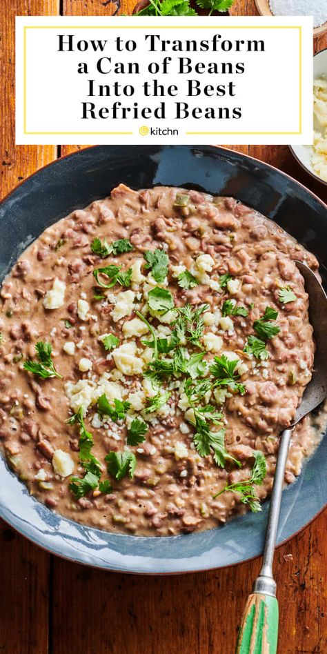 Bean And Cheese Burrito, Breakfast Beans, Make Refried Beans, Canning Refried Beans, Bean Dishes, Homemade Refried Beans, Refried Beans Recipe, Can Of Beans, Cooking Dried Beans