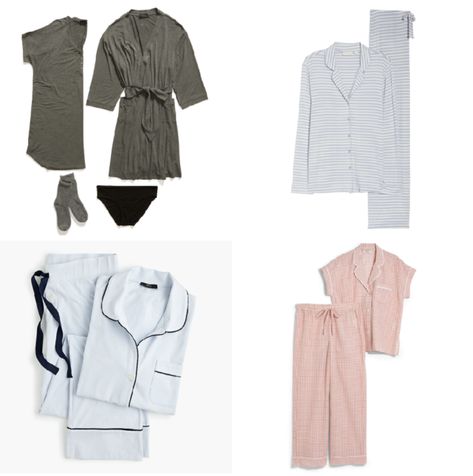 What to Wear at The Hospital After Giving Birth – Closetful of Clothes Cute Hospital Outfits, Labor Hospital Outfit, What To Wear During Labor And Delivery, Labour Outfit, Hospital Clothes, Nursing Pjs, My Hospital Bag, Baby Moon, Mom Bag