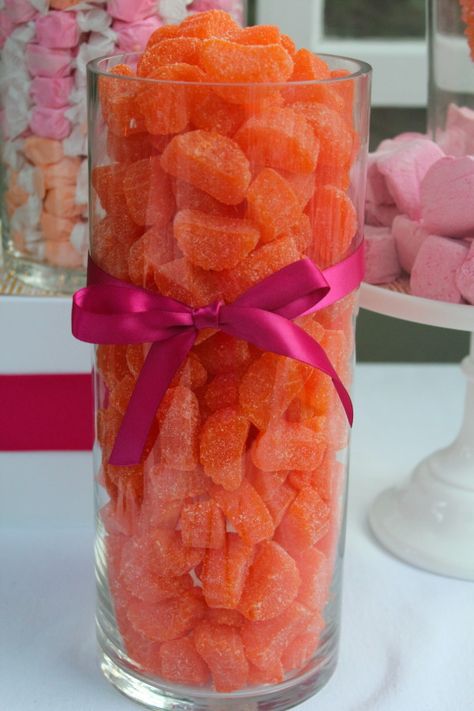 Pink And Orange Party Table Decorations, Pink And Orange Party Food, Orange Pink And Gold Party, Graduation Party Ideas Bright Colors, Orange And Pink Disco Party, Pink And Orange Dessert Table, Pink And Orange Cookies, Pink And Orange Party Decor, Hot Pink And Orange Party Decorations