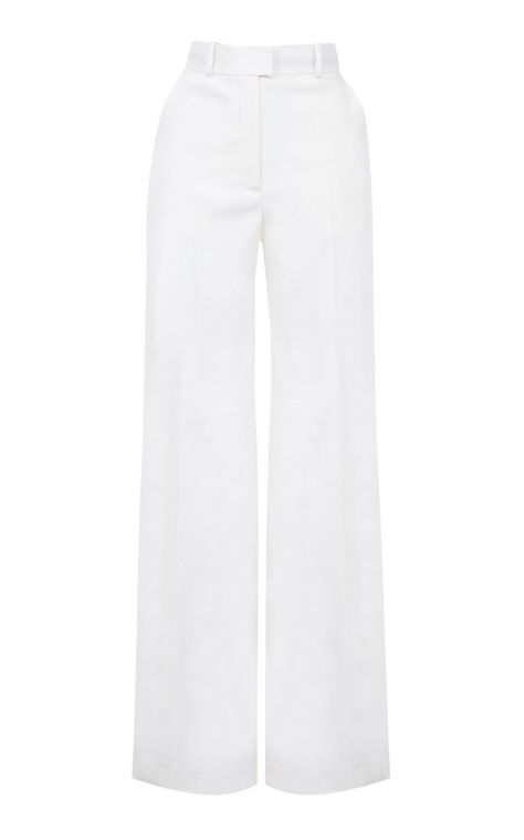 Wide-Leg Pants by MARTIN GRANT for Preorder on Moda Operandi Martin Grant, Clothing Guide, Formal Pants, Outfit Png, Interview Outfit, Long Shorts, White Pants, Wearing Black, Moda Operandi