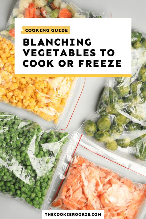 Blanching vegetables is a common technique used in cooking and food prep, but what is blanching? This method has many uses, whether you want to par-cook vegetables or prepare them for freezing. Once you learn how to blanch vegetables, you’ll be using this simple cooking skill all the time! Blanch Vegetables, Blanching Vegetables, Cook Vegetables, Yummy Vegetable Recipes, Recipe Hacks, Fourth Dimension, Boiled Vegetables, The Cookie Rookie, Vegetable Prep