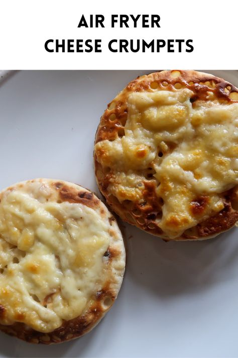 How to make cheesy crumpets in the air fryer Air Fryer Crumpets, Crumpet Toppings, Snack Ideas Videos, Cheese Crumpets, Crumpets Toppings, Whole Food Recipes Breakfast, Gourmia Air Fryer, Air Fryer Cheese, Simple Air Fryer Recipes