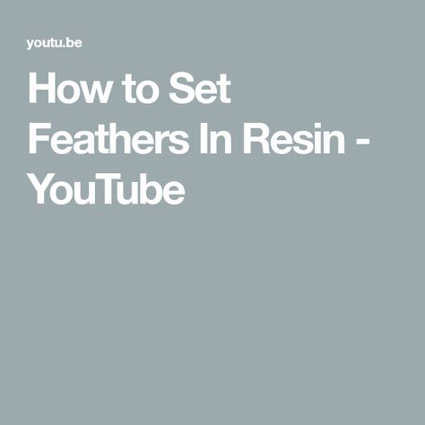 How to Set Feathers In Resin - YouTube Feather In Resin, Feathers In Resin, Feather Resin, Falcon Feather, Cricket Machine, Epoxy Ideas, Feather Diy, Resin Pour, Pheasant Feathers