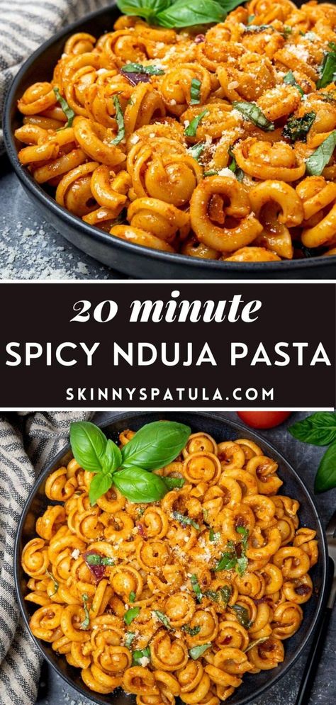 Recipes Using Nduja, Nduja Pasta Recipe, Recipes With Nduja, Nduja Recipe Dishes, Indian Pasta Recipes, Nduja Pasta, Nduja Recipe, Spicy Pasta Sauce, Lenten Meals