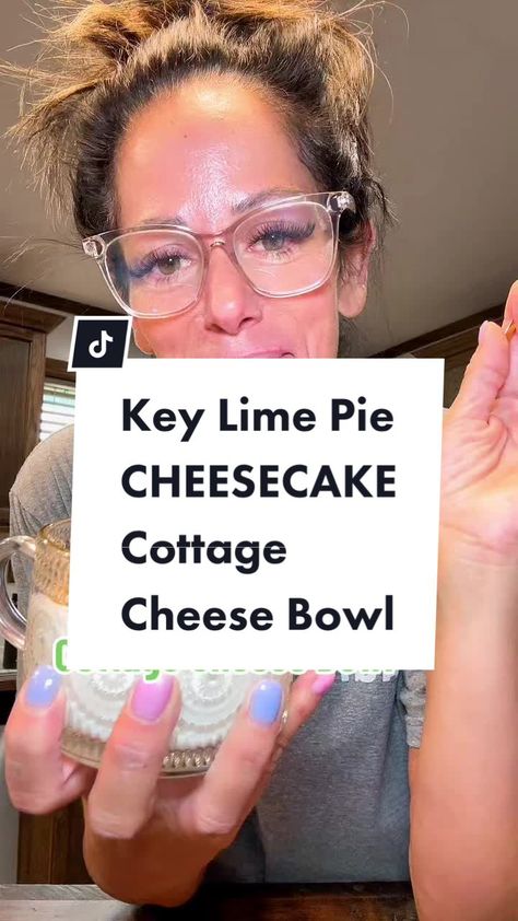 KEY LIME PIE CHEESECAKE Cottage Cheese Bowl💚 RECIPE:1/4 c Cottage Ch... | cottage cheese bowls | TikTok Key Lime Cottage Cheese, Greek Yourgut Recipe Breakfast, Cottage Cheese Bowls Recipes, Low Carb Cottage Cheese Bowls, Cottage Cheese Low Carb Recipes, Cottage Cheese Protein Bowls, Cottage Cheese Bowls Savory, Cottage Cheese Bowl Recipes, Cheesecake Cottage Cheese