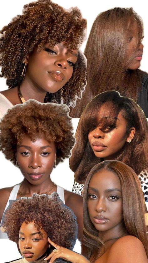 Afro Hair Dye, Natural Hair Highlights, Hair Color For Dark Skin, Black Hair Video, Short Box Braids Hairstyles, Honey Brown Hair, Brown Hair Dye, Chocolate Hair, Chocolate Brown Hair