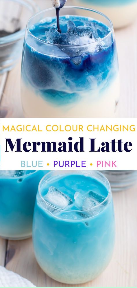 This Butterfly Pea Flower Tea is such a fun, eye-catching drink! It really looks magical and it feels quite special to drink, even though it’s surprisingly easy to make. This Blue Matcha Latte has a subtle flavour with pleasant floral notes which I enhanced with some vanilla extract and honey. It is sweet, warm, creamy and delicious! Butterfly Pea Flower Tea has so many health benefits, it's definitely a must to make! Butterfly Pea Smoothie, Butterfly Pea Benefits, Butterfly Pea Syrup, Butterfly Pea Flower Dessert, Butterfly Pea Flower Latte, Butterfly Tea Benefits, Butterfly Pea Flower Powder Recipes, Butterfly Pea Powder Recipes, Butterfly Pea Tea Drinks