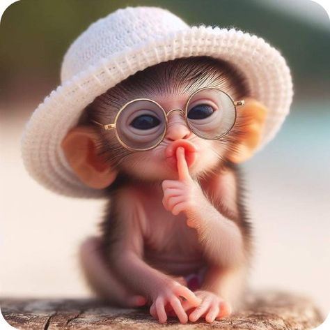 Funny Monkey Pictures, Cute Monkey Pictures, Winnie The Pooh Drawing, Monkey Pictures, Cute Small Animals, Monkey Art, Cute Animal Clipart, Monkeys Funny