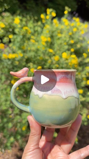 Mina on Instagram: "Tried out this new glaze layering and I’m thrilled with the results! I used Amaco Textured Turquoise (x3) with Spectrum Kimchi (x2) on the rim, creating beautiful botanical colors! 🌿🧡💚

#glazelayering #potteryglazes #potteryglazetesting #ceramicglazes #lovepottery #yuzupotterybymina #ceramicmug #handcraftedmugs" Spectrum Glaze Layering, Amaco Glaze Layering, Amaco Textured Turquoise, Power Turquoise Glaze, Amaco Glaze Layering Seaweed, Amaco Glaze Layering Textured Turquoise, Laguna Power Turquoise Glaze, Textured Turquoise, Glaze Layering