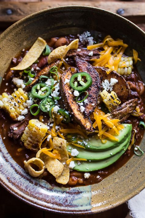 Crockpot Carne Asada Beer Chili via Bloglovin' Chili Half Baked Harvest, Crockpot Carne Asada, Food Crockpot, Chili Crockpot, Beer Chili, Half Baked Harvest Recipes, Harvest Recipes, Half Baked, Half Baked Harvest