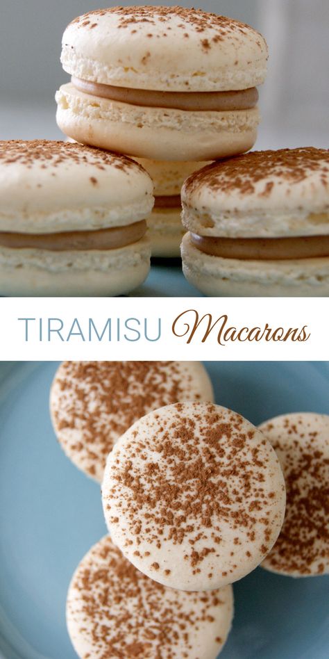 Tiramisu Macarons Recipe, Macaroon Filling Flavors, Macaron Flavors Filling, Quick Treats Easy, Macroon Ideas, Fall Macaron Flavors, Macarons Thanksgiving, Unique Macarons, Macaroon Flavors