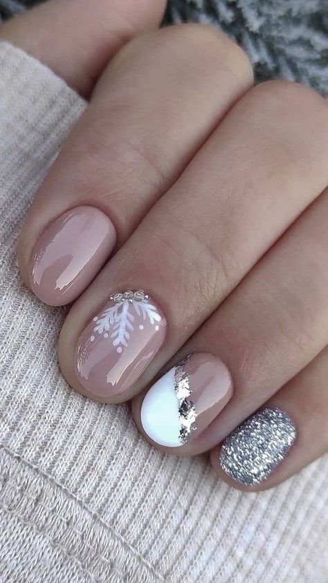 Christmas Gel Nails, Smink Inspiration, Cute Gel Nails, Shellac Nails, New Year's Nails, Dipped Nails, Orange Nails, Xmas Nails, Christmas Nail