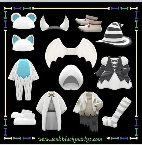 Acnh Halloween Costumes, Animal Crossing Halloween, Acnh Halloween, Acnh Items, Halloween Fits, Animal Crossing Island Ideas, New Animal Crossing, Island Ideas, Halloween Costumes Women