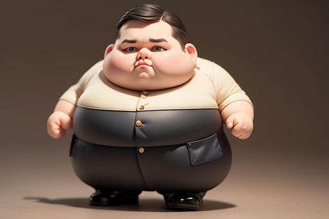 Fat Anime Characters, Fat Cartoon, Fat Character, Fat Humor, Chubby Boy, Boy Cartoon Characters, Big Stomach, Boy Cartoon, Boy Illustration