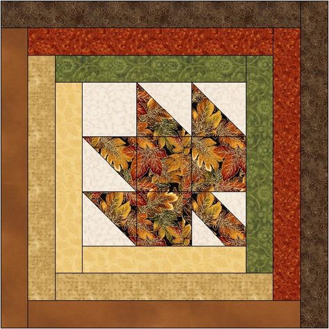 Cabin Quilt Block, Fall Quilt Patterns, Log Cabin Quilt Pattern, Log Cabin Quilt Blocks, Quilted Wall Hanging, Cabin Quilt, Log Cabin Quilts, Log Cabin Quilt, Fall Quilts