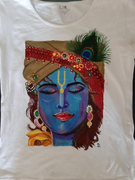 Beautiful Sketches, T Shirt Painting, Acrylic Painting Tips, Paintings On Canvas, Krishna Painting, Indian Art Paintings, Mixed Media Painting, Painting Tips, Acrylic Colors