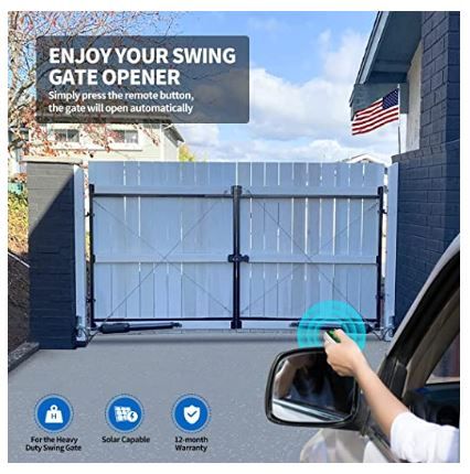 Swing Gate Opener Heavy Duty Automatic Gate Motor for Double Swing Gates Up to 18ft per Arm Electric Driveway Gates, Automatic Gates Driveways, Automatic Gate Opener, Gate Motors, Automatic Gate, Yard Project, Driveway Gate, Cleaning Ideas, Ac Power