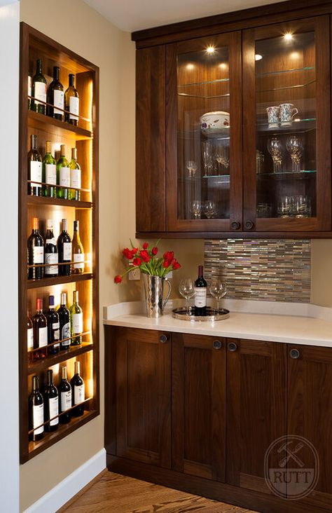 Hidden Bar In Kitchen, White Walnut Kitchen, Hidden Bar Cabinet, Kitchen Bar Design, Bold Kitchen, Home Bar Rooms, Modern Home Bar, Award Winning Kitchen, Kitchen New York