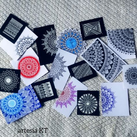 Mini Mandala Art Designs, Small Mandala Drawing, Small Mandala Drawing Easy, Name Mandala Art, Mandala Art On Small Paper, Small Mandala Art, Mini Mandala Drawing, A3 Size Mandala Art, Mini Mandala Art