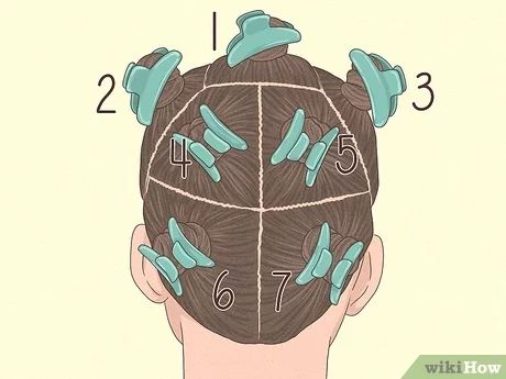 How To Divide Hair Into Sections, Hair Parting Guide, Sectioning Hair For Color, How To Section Hair For Rollers, Hair Parting Chart, How To Section Hair, How To Part Hair For Braids, Hair Parting For Braids, Hair Sectioning Techniques