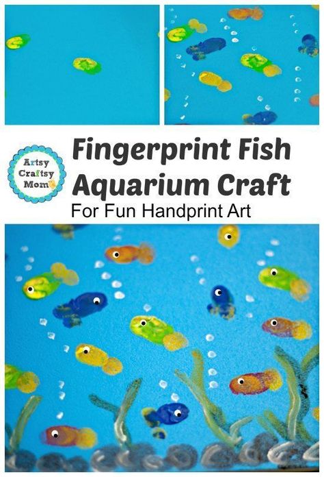 This would be terrific framed, wouldn't it? Great theme for a kids bathroom. Colorful and "moves" from duty station to duty station. : ) ---   Fingerprint Fish Aquarium Craft Fingerprint Fish Thumb Prints, Pet Handprint Art, Fingerprint Fish, Class Mural, Aquarium Art, Aquarium Craft, Octopus Crafts, Thumbprint Art, Fish Craft