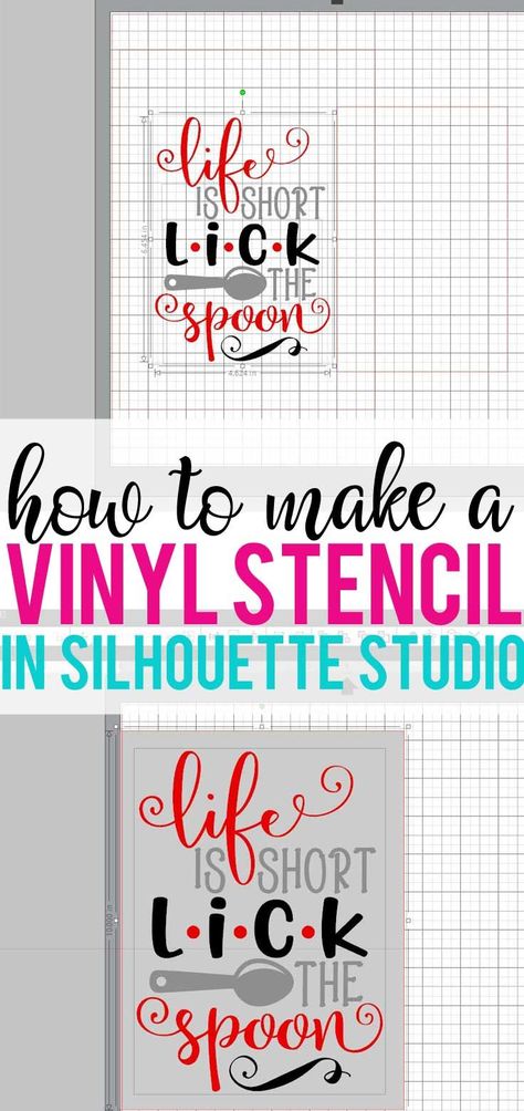 Learn how to make a vinyl stencil in Silhouette Studio with this step by step tutorial. Silhouette Cameo Projects Beginner, Silhouette Cameo Beginner, Silhouette Cameo Projects Vinyl, Make Your Own Stencils, Silhouette Cameo Crafts, Vinyl Stencil, Stencil Vinyl, Silhouette Curio, Silhouette Cameo Tutorials