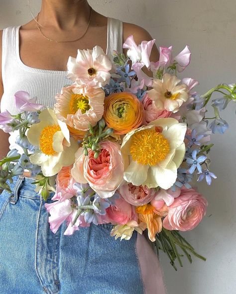 Faux Floral Arrangement Wedding, October Flower Bouquet, Sapphic Summer, Wild Flower Wedding Bouquet, Pastel Peonies, Cut Flower Bouquet, Colorful Flower Bouquet, Wedding Floral Bouquet, Fake Flowers Decor