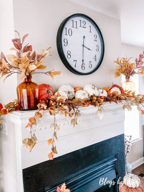 Oasis Decor, Fall Apartment Decor, Fall Fireplace Decor, Fall Mantle Decor, Fall Room Decor, Fall Fireplace, Fall Mantle, Decor Ideas Bedroom, Fall Living Room Decor