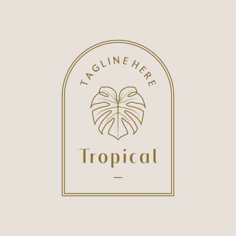 Monstera Logo Design, Tropical Logo Design Ideas, Banana Leaf Logo, 2024 Aesthetic Logo, Luxury Spa Logo, Med Spa Logo, Spa Logo Design Ideas, Palm Leaf Logo, Tropical Logo Design