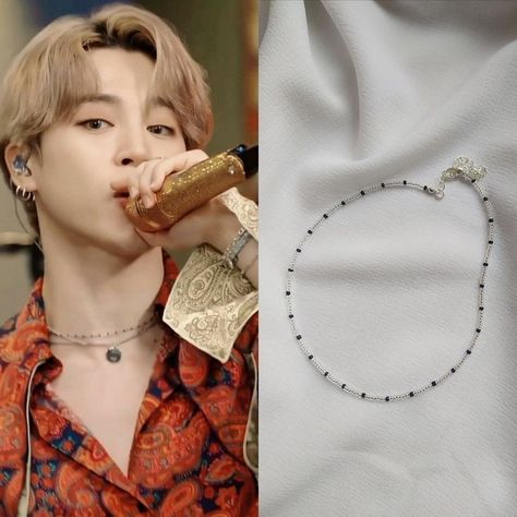 Jimin Necklace, Bts Necklace, Kpop Jewelry, Jewelry Kpop, Bts Bracelet, Pop Jewelry, Diy Beaded Rings, Diy Jewelry Unique, Beading Jewelery