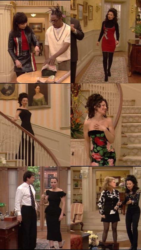 The Nanny Christmas Outfit, Maggie The Nanny Outfits, Nana Fine Outfit, Fran Fine Costume, 90s Pregnancy Outfits, Fran Fine Outfits The Nanny, Fran Drescher Outfits 90s, Nanny Fine Outfits, Franny The Nanny Outfits