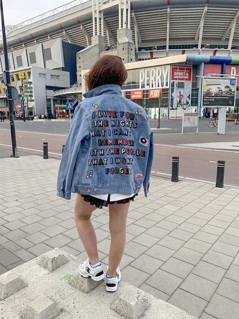 Drake inspired custom made lyric denim jacket. Drake lyrics. Personalised denim jacket. Drake song. Concert jacket. Drake. Cool denim. Denim fashion. Denim lover. Patch jacket Personalised Denim Jacket, Concert Jacket, Drakes Songs, Maroon 5 Lyrics, Diy Denim Jacket, Cool Denim, Patch Jacket, Drake Lyrics, Diy Denim