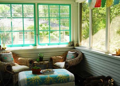 Painting Window Trim Trim Ideas, Interior Window, Half Walls, Enclosed Patio, Window Trim, Decoration Inspiration, Painted Floors, Screened In Porch, Screened Porch