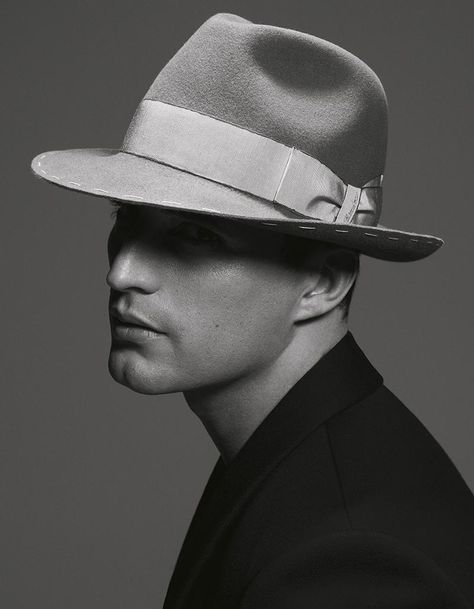 Paint Practice, Borsalino Hats, Masculine Traits, Hat Portrait, Hat Styles, Men Photography, Ralph Lauren Style, Man Hat, Hat Man